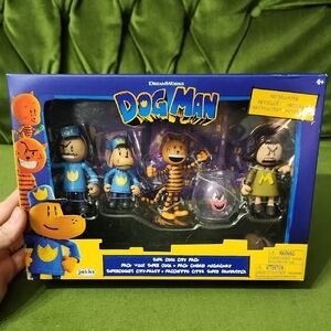 Dog Man Action Figure Set by - Blue and Yellow